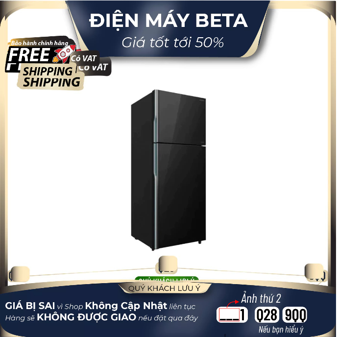 R-FVX450PGV9 GBK Tủ lạnh Hitachi Inverter 339 lít R-FVX450PGV9 GBK màu đen )