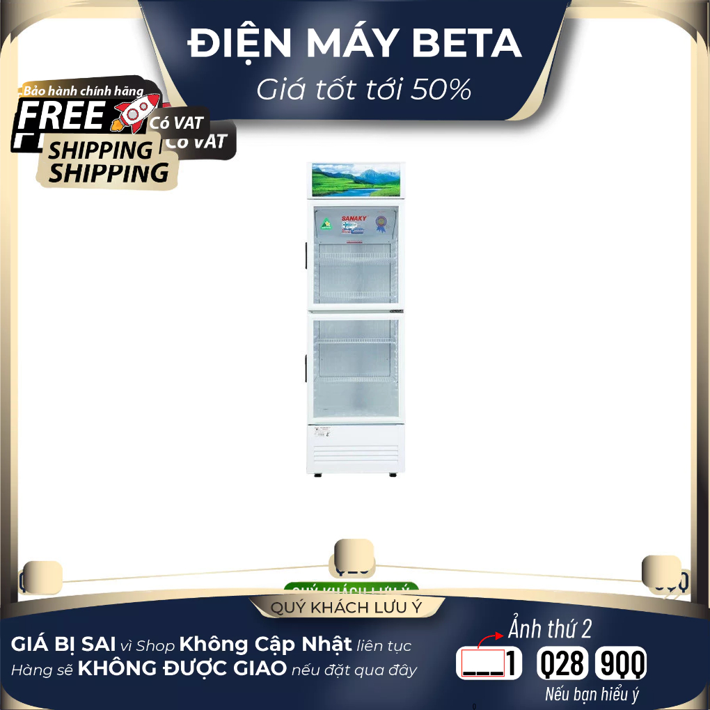 VH-408W3L - Tủ Mát Inverter SANAKY 340 Lít VH-408W3L - Bảo Hành Chính Hãng