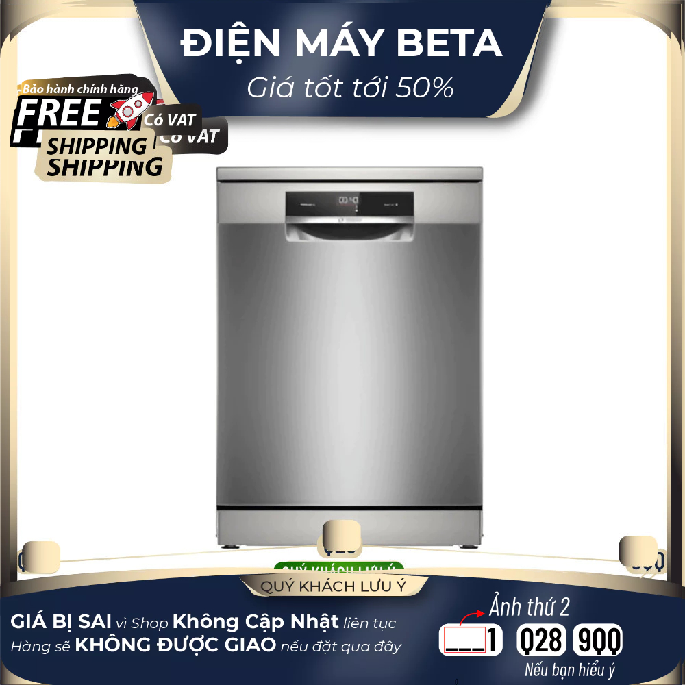 Máy Rửa Bát Độc Lập Bosch SMS8YCI03E Serie 8 (Made in Germany) Mới 100%