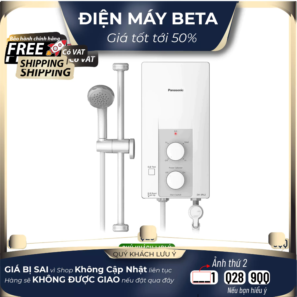 DH-3RL2VH / DH-3VS1VW / DH-3VP1VW / DH-4VP1VW / DH-4VS1VW - Máy nước nóng trực tiếp Panasonic