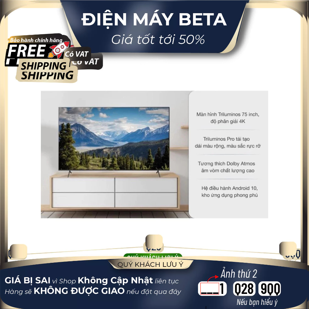 Smart Tivi Sony 75 Inch 4K UHD KD-75X86J /Chính hãng BH:24 tháng tại nhà toàn quốc> - Mới 100% Mới 1