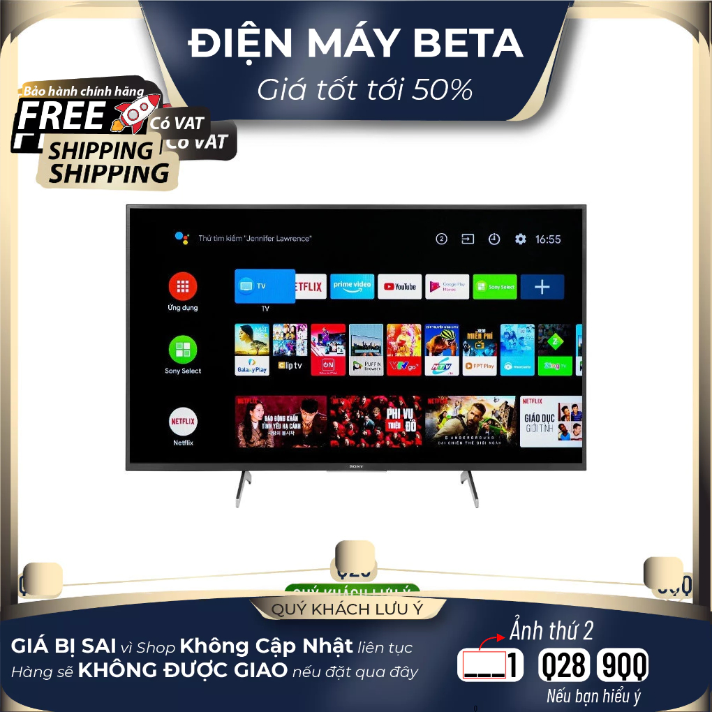 Smart Tivi 4K Sony KD-49X7500H 49 inch 4K HDR Android