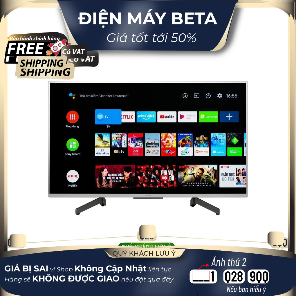 Smart Tivi Sony 49 inch 49X8500G/S, 4K Ultra HDR, Android TV