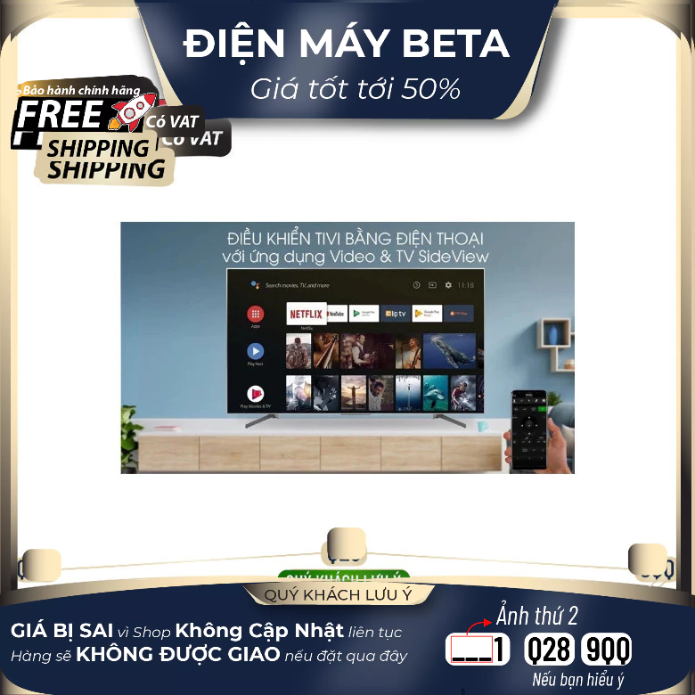 Smart Tivi Sony 43 inch 43X8500G/S, 4K Ultra HDR, Android TV