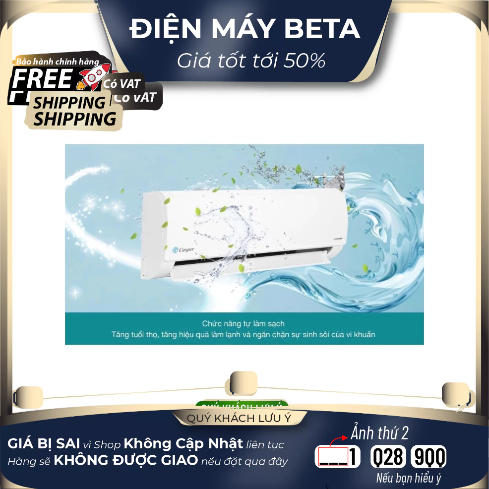 Máy lạnh Casper Inverter 1 HP IC-09TL32 (Chính hãng nguyên Seal - Mới 100%) Mới 100%