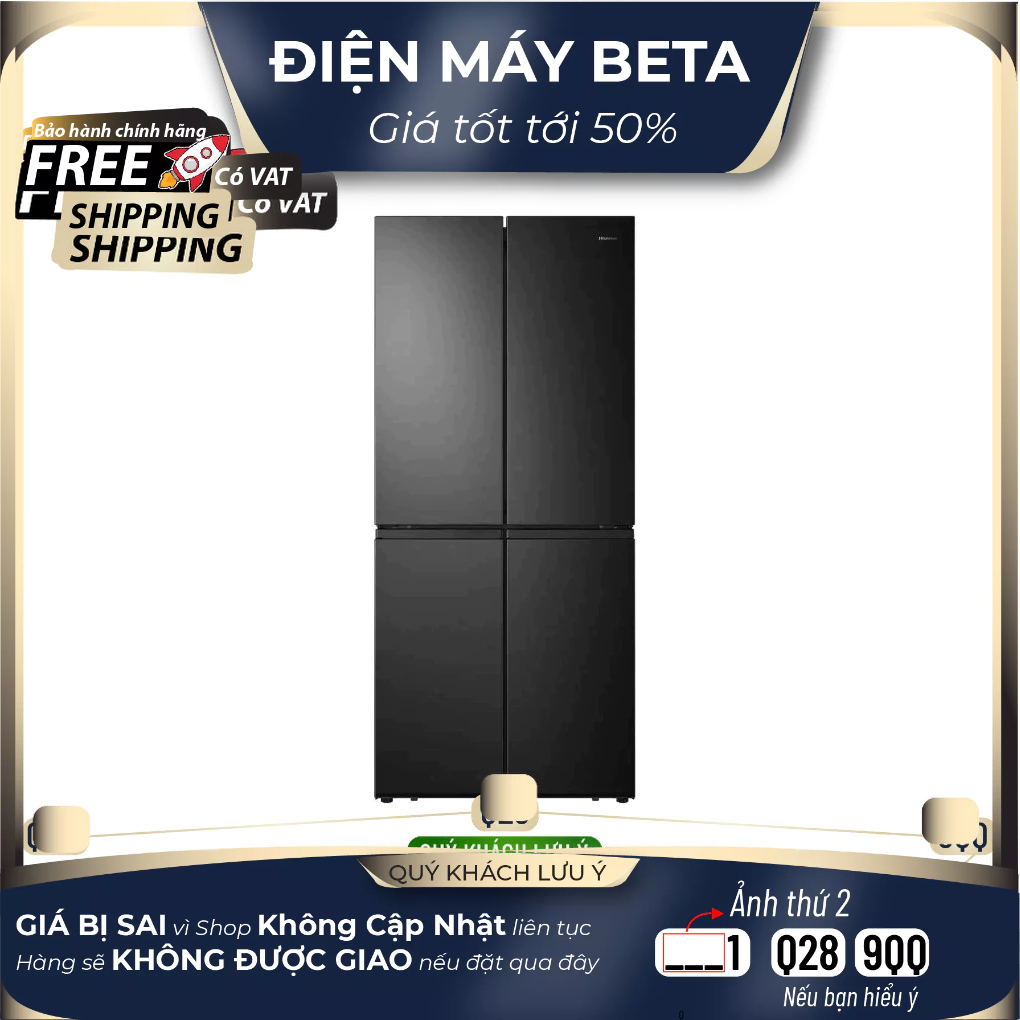 HM51WF - Tủ Lạnh Hisense Inverter 454 Lít - Giao Hàng Toàn Quốc