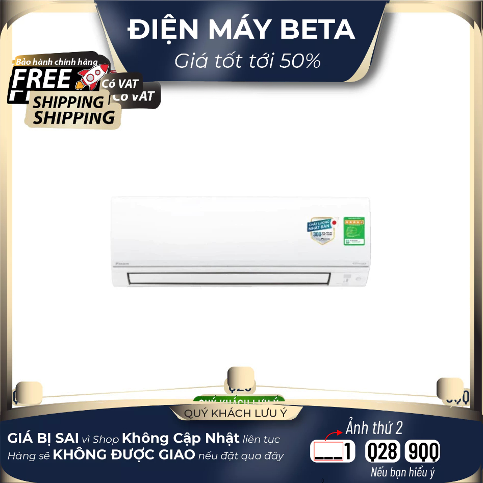 Điều hòa 2 chiều Daikin Inverter 1.5 HP FTHF35VAVMV Mới 2022 12000btu