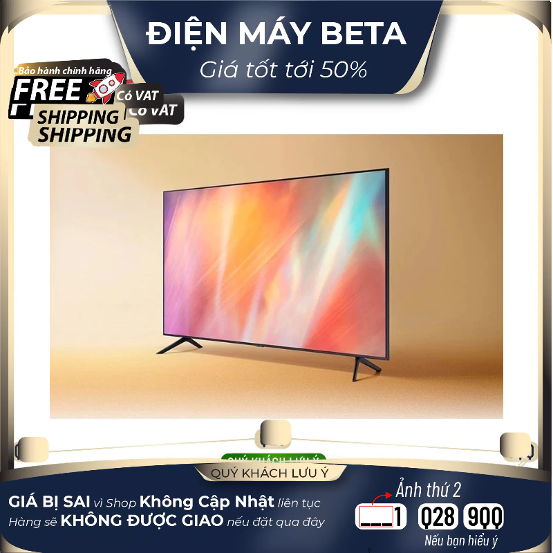 Smart Tivi Samsung 4K 55 inch 55AU7002 UHD Mới 100%