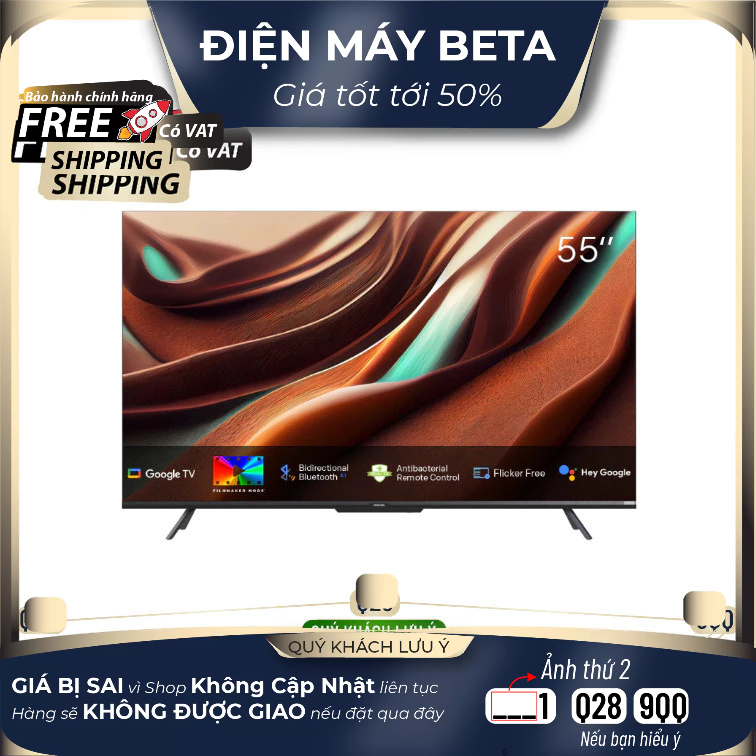 55Y73 / 55Y73 PRO / 55Y72 - Google Tivi Coocaa 4K 55 Inch