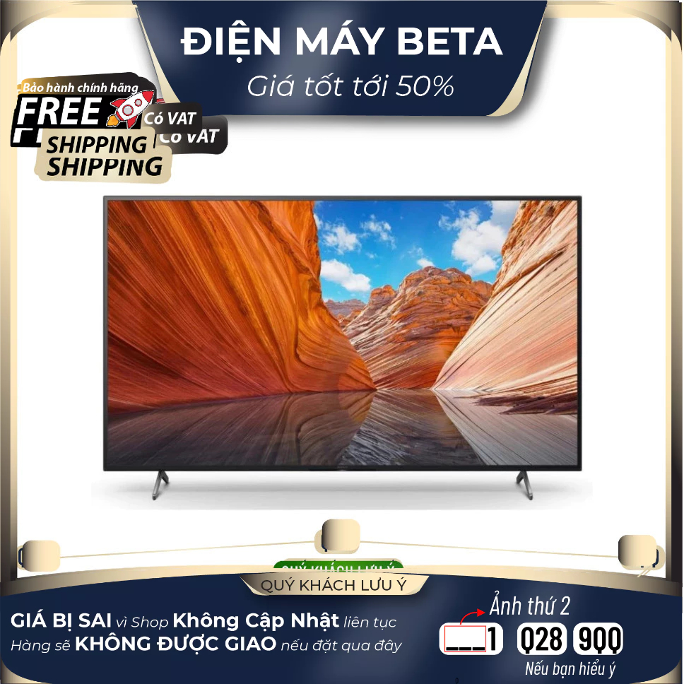 Android Tivi Sony 4K 55 inch KD-55X80J Mới 100%