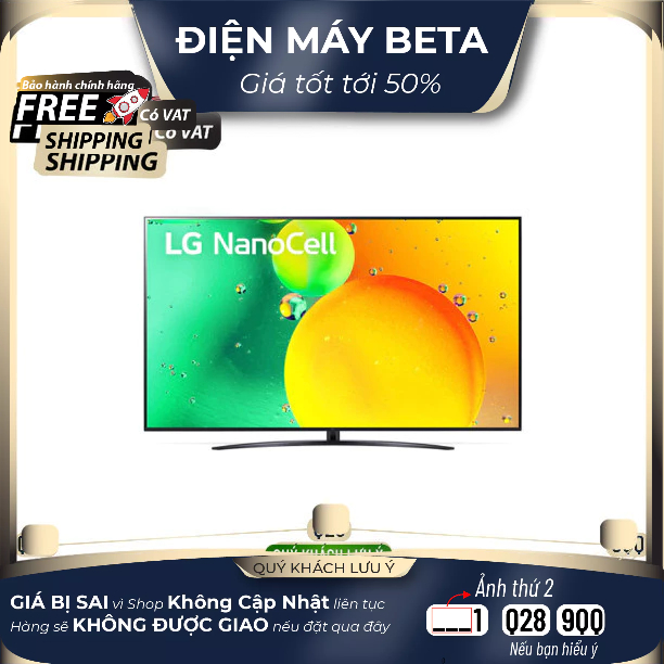 Smart Nanocell Tivi LG 43 Inch 4K 43NANO76SQA ThinQ AI-Model 2022
