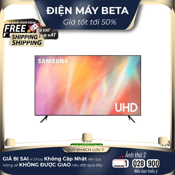 Smart Tivi Samsung 4K 55 inch 55AU7700 UHD Mới 100%