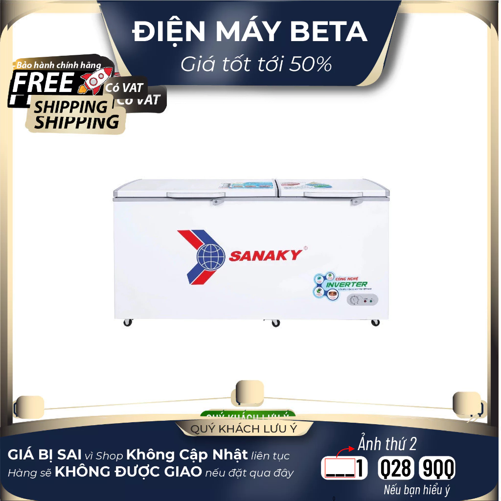 VH-6699HY3 - Tủ Đông Inverter 530 Lít Sanaky 6699HY3 (1 Ngăn Đông 2 Cánh Mở) - HÀNG CHÍNH HÃNG