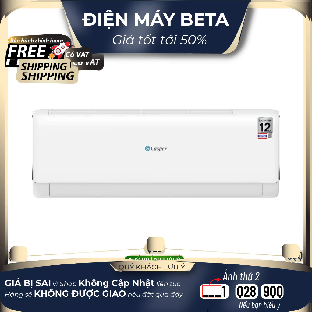 JC-09IU36 - Điều Hòa CASPER Inverter 1 Chiều 1HP (JC-09IU36) - Giao Toàn Quốc
