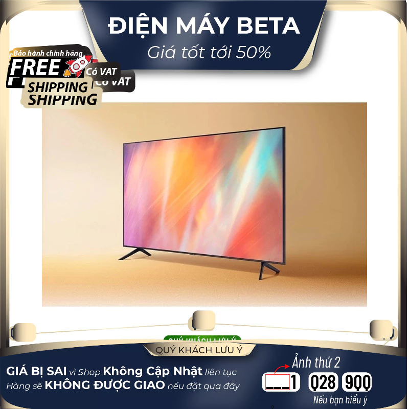 Smart Tivi Samsung 4K 43 inch 43AU7700 UHD Mới 100%
