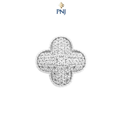 Hạt Charm Bạc đính đá PNJSilver cỏ 4 lá XMXMW060550