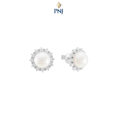 Bông tai Bạc đính ngọc trai PNJSilver PFXMW060023
