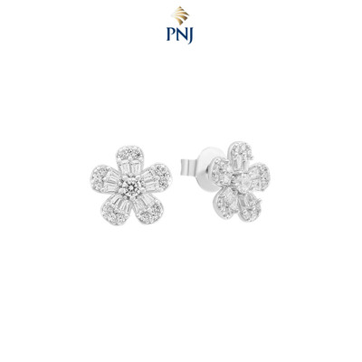 Bông tai Bạc đính đá PNJSilver XMXMW060376