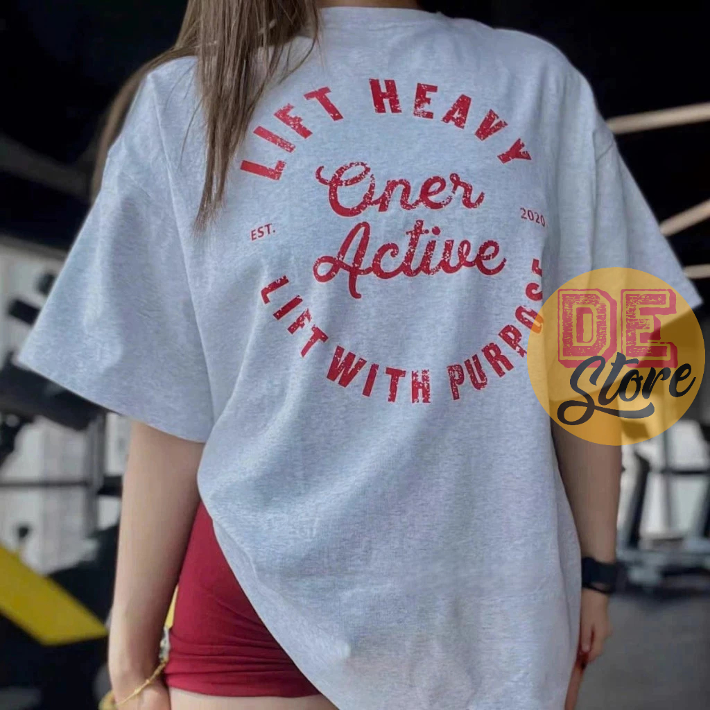 [LIFT HEAVY] Áo thun tập gym nữ nam thể thao oversize vải cotton 100% sport clothes