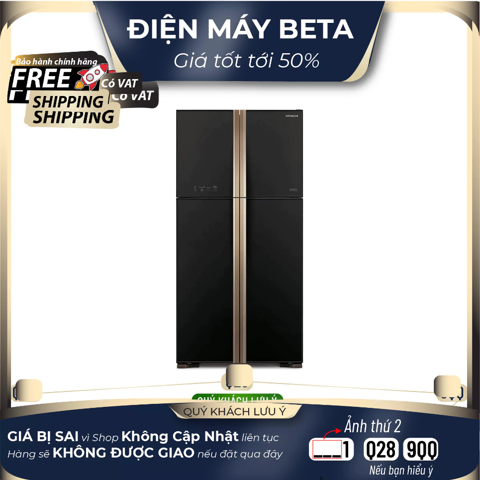 R-FW650PGV8(GBK) - Tủ Lạnh Hitachi Inverter 509 Lít R-FW650PGV8(GBK)