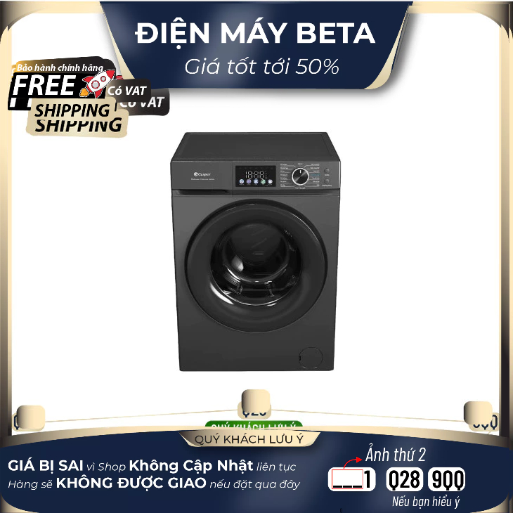 WF-85I140BGB / WF-D8VWR1 / WF-D95VGR1 / WF-D105VGR1 / WF-D125VGR1 - Máy giặt Casper Inverter