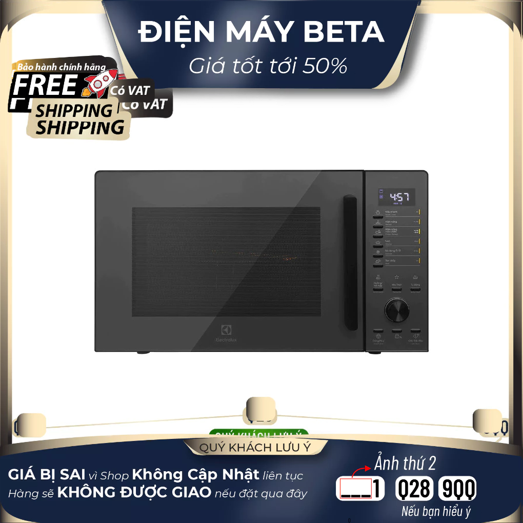 EMG30D22BM - Lò Vi Sóng Có Nướng  30 Lít Electrolux EMG30D22BM - BẢO HÀNH CHÍNH HÃNG