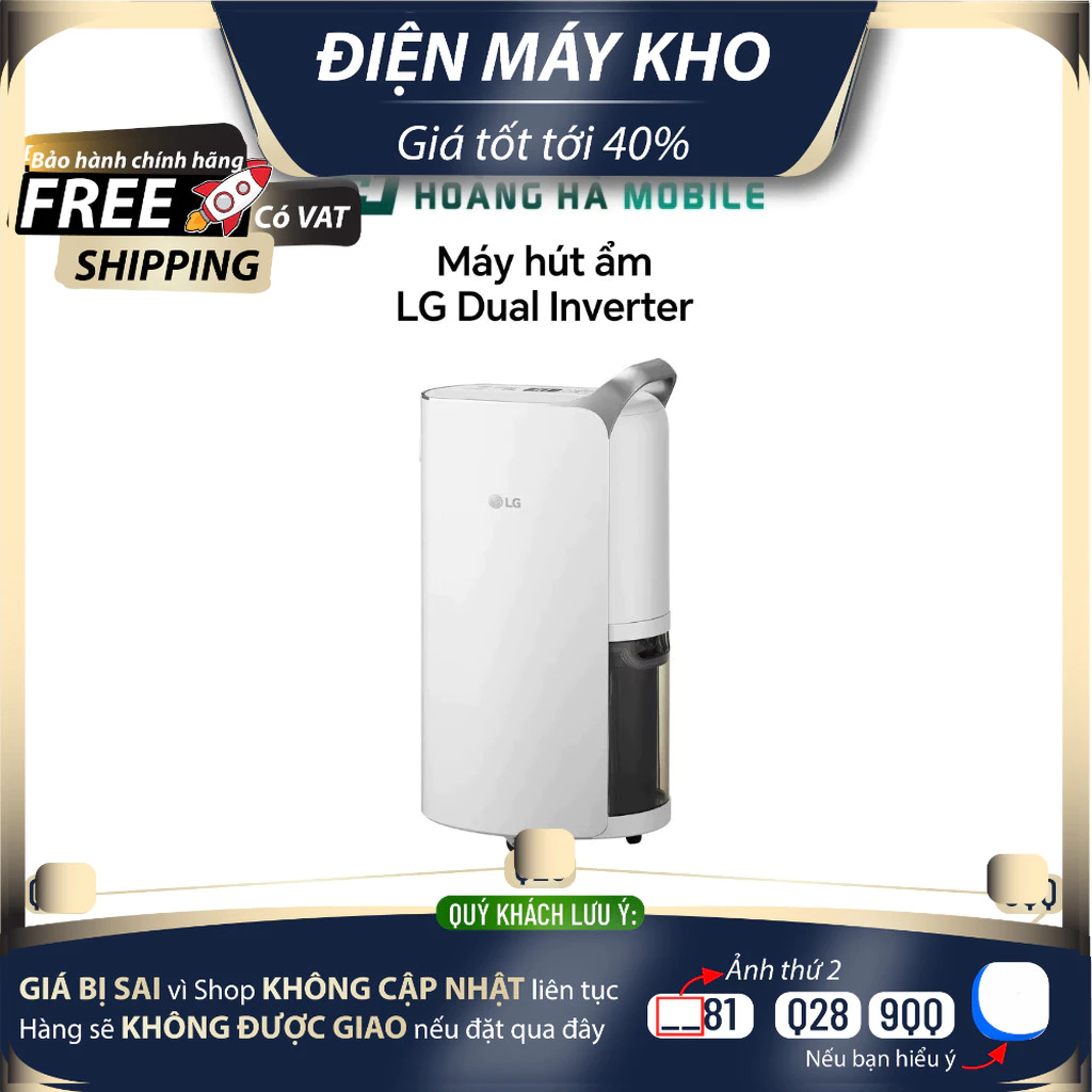 MD16GQSE0 Máy hút ẩm LG Dual Inverter MD16GQSE0, 16L - 69 m2/ MD19GQGE0, 19L - 81 m2 - Chính hãng