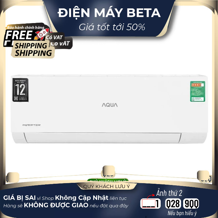 AQA-RV10QA2 / AQA-RV13QA2 / AQA-RV24QA2 / AQA-RV10QA3 / AQA-RV13QA3 Máy Lạnh Aqua Inverter