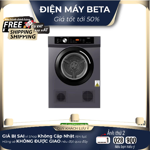 AQH-V800H(SS) - Máy Sấy Thông Hơi AQUA 8 Kg AQH-V800H(SS)  - BẢO HÀNH CHÍNH HÃNG