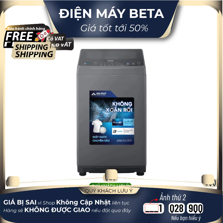 HWM T685ABG - Máy Giặt 8.5kg Funiki T685ABG (Động cơ Universal) - Bảo Hành Chính Hãng