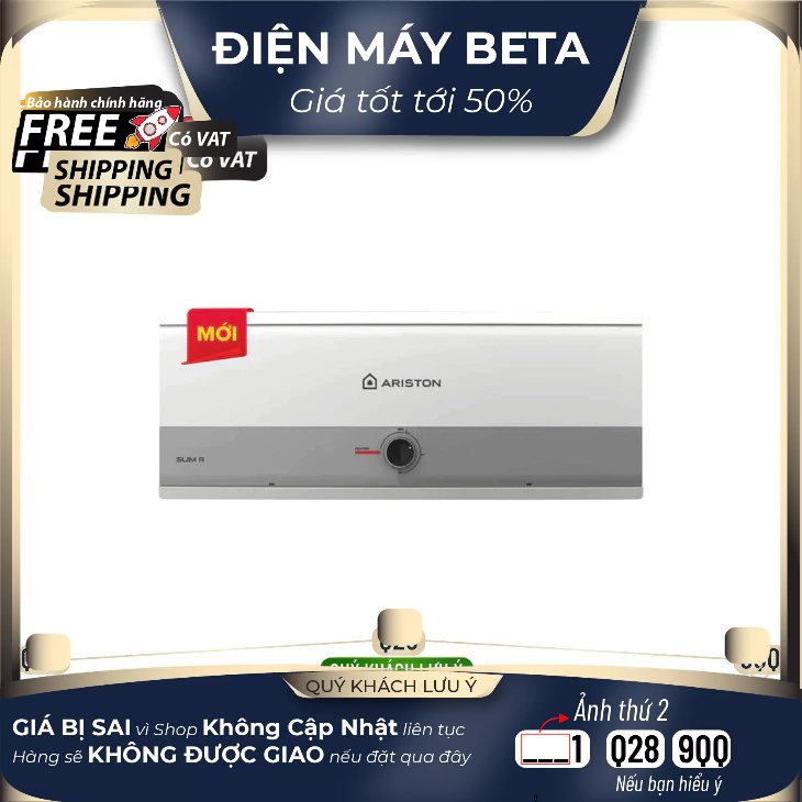 SLIM3 30 R AG+ VN / SLIM3 30 RS AG+ VN - Máy nước nóng gián tiếp Ariston 30L