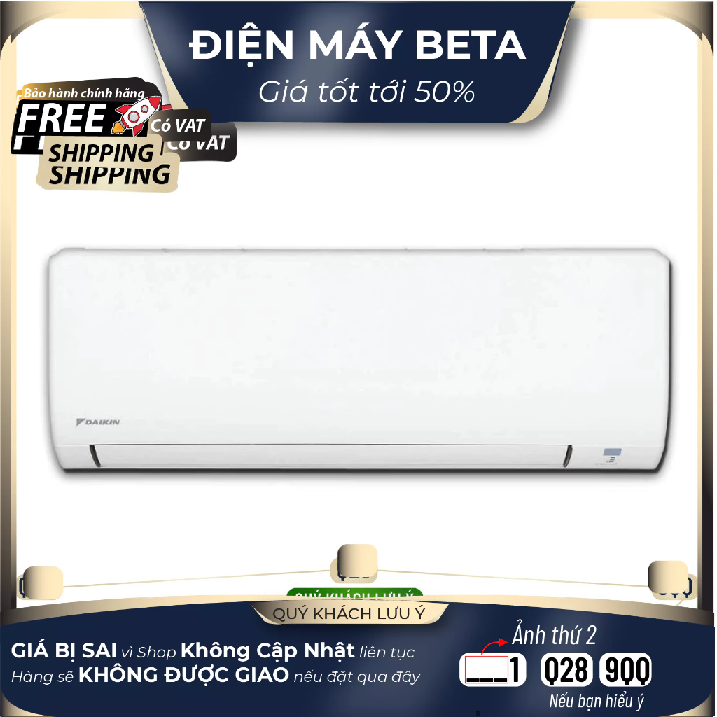 FTF25XAV1V || FTF25UV1V - Điều Hòa Daikin FTF25XAV1V 1HP - 1 ngựa