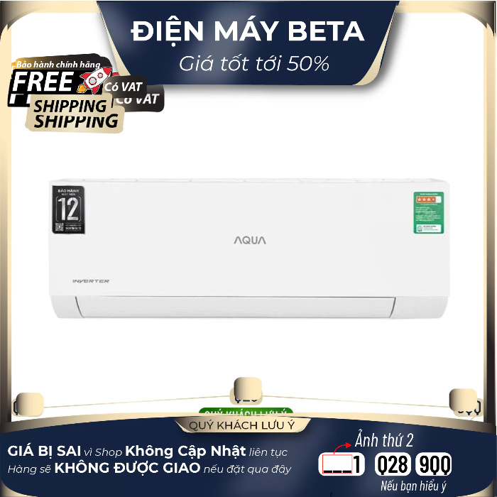 AQA-RV10QA3 (1HP) || AQA-RV13QA3 (1.5HP) - Máy Lạnh AQUA Inverter Clean Cool - Self Clean tự làm sạc