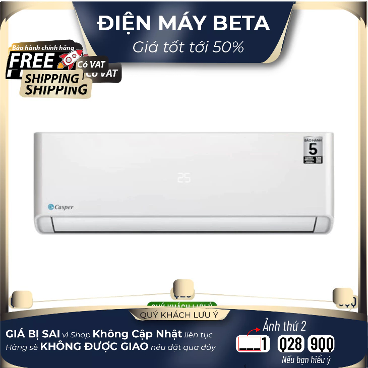 SC-09FS36 - Điều Hòa Tiêu Chuẩn Casper 1 chiều 1.0 HP - BẢO HÀNH CHÍNH HÃNG
