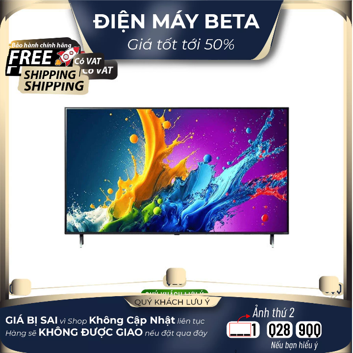 Smart Tivi QNED LG 4K 43 inch 43QNED80TSA - Mới 2024
