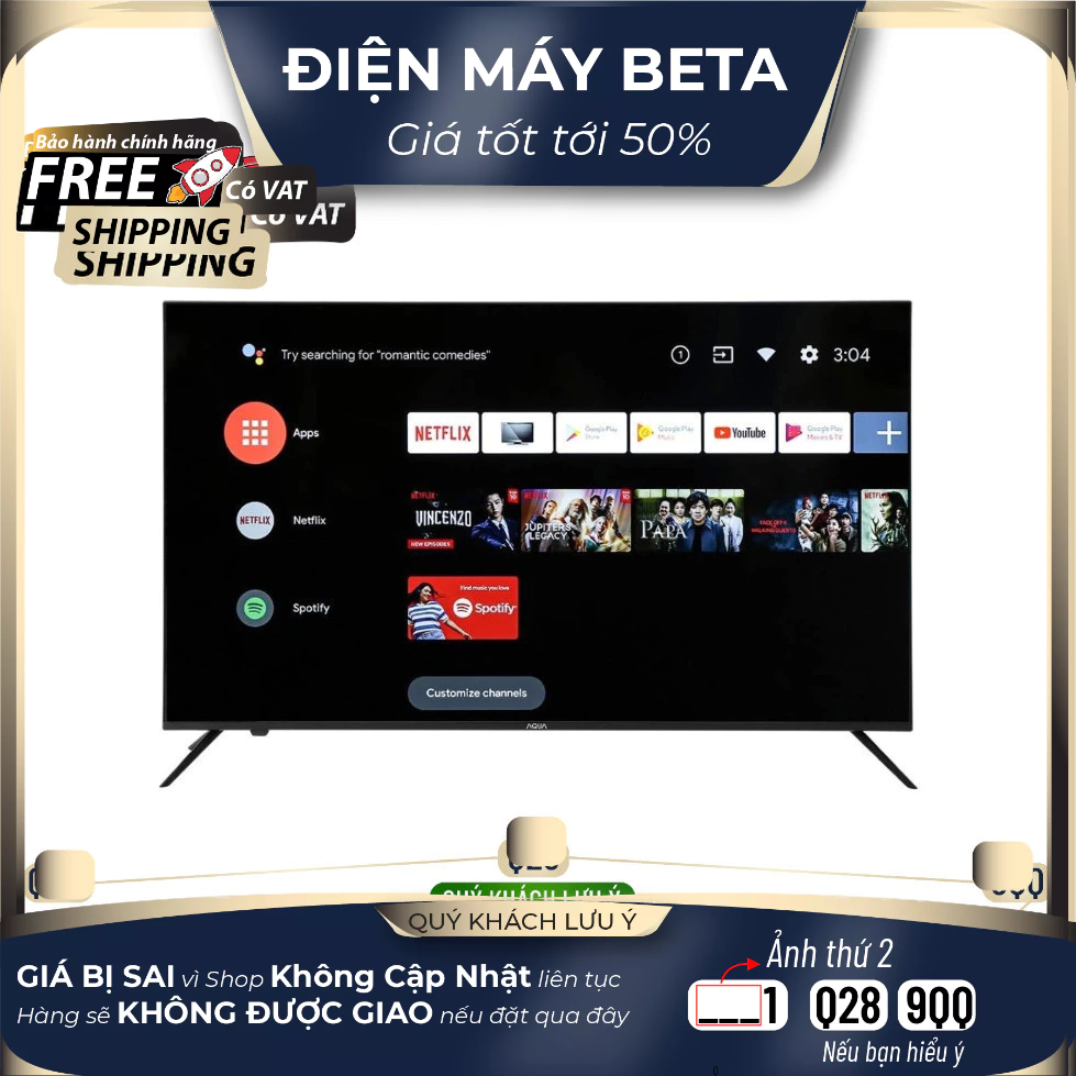 Android Tivi AQUA 4K 50 inch LE50AQT6600UG - Mới 100%
