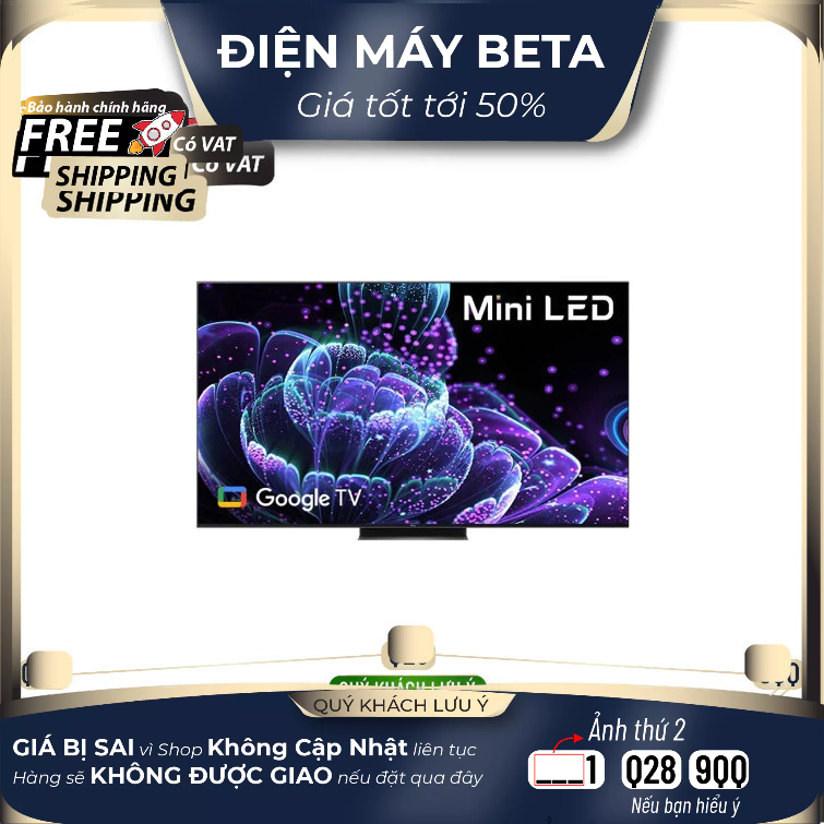 Google Tivi TCL LED 4K 50 inch 50P638 Mới 100%
