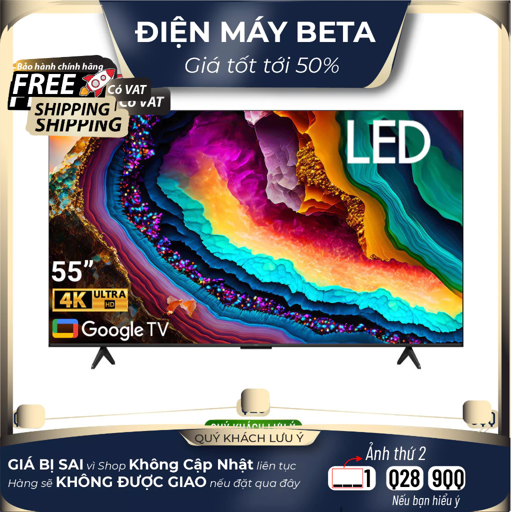 55P755 Google Tivi LED TCL 4K 55 inch 55P755 Pro