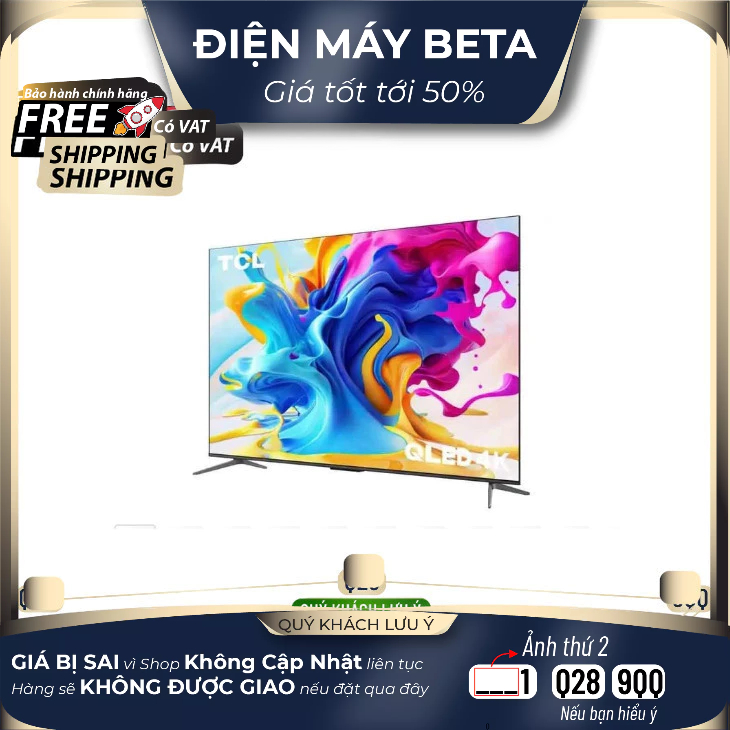 Google Tivi TCL QLED 4K 75 Inch 75C645