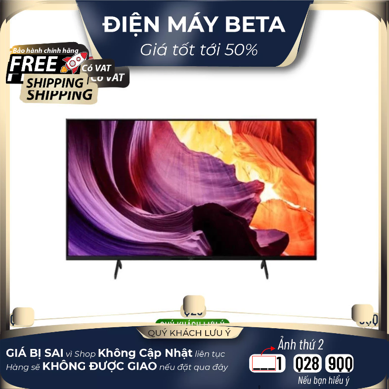 Google Tivi Sony 4K 50 inch KD-50X75K mới  2022 Mới 100%