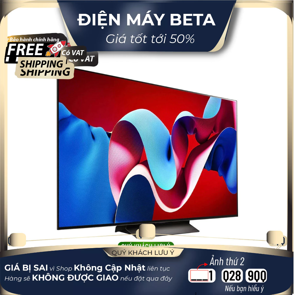 Smart Tivi OLED LG 4K 77 inch OLED77C4PSA - Bảo hành chính hãng 24 tháng