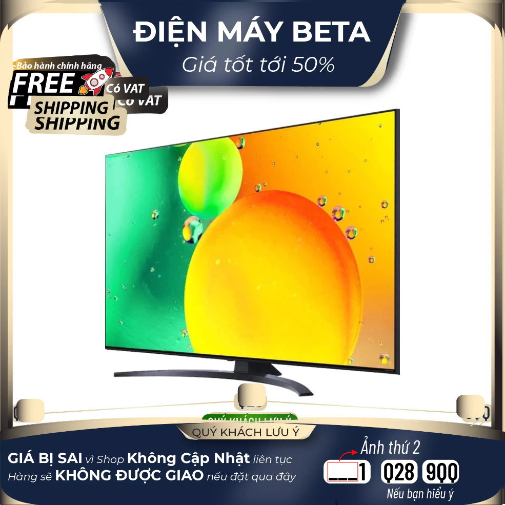 Smart Tivi NanoCell LG 4K 43 inch 43NANO76SQA 2022 Mới 100%