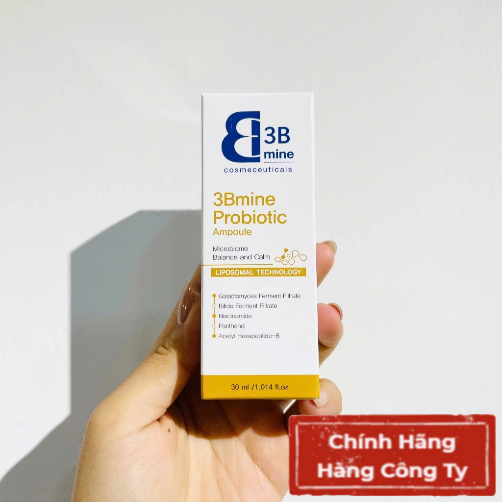 [hàng cty] 3Bmine Probiotic Ampoule (30ml) – Tinh Chất Probiotic Dưỡng Ẩm, Phục Hồi, Bổ Sung Vi Sinh