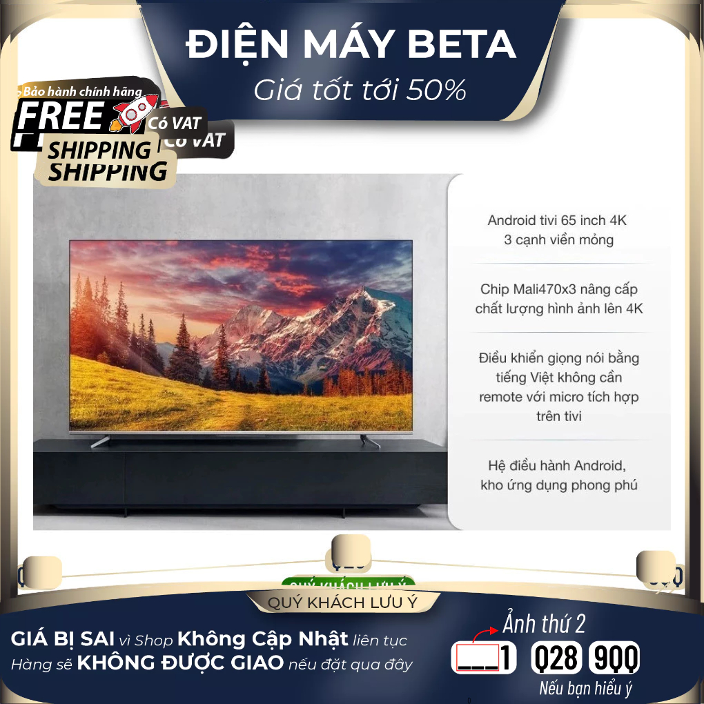 Smart Tivi TCL 65 Inch 65P715 4K UHD /Chính hãng BH:24 tháng tại nhà toàn quốc/ - Mới 100% Mới 100%