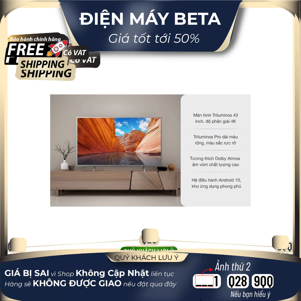 Smart Tivi 4K Sony KD-43X80J/S 43 inch Google TV