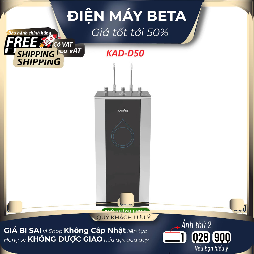 KAD-D50 / KAH-D18 - Máy Lọc Nước Nóng Lạnh Karofi - Giao Hàng Toàn Quốc