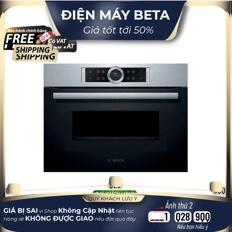 CMG633BS1B Lò Nướng Kết Hợp Vi Sóng Bosch CMG633BS1B Serie 8, Nhập Đức, BH 36 Tháng, Bepchauau