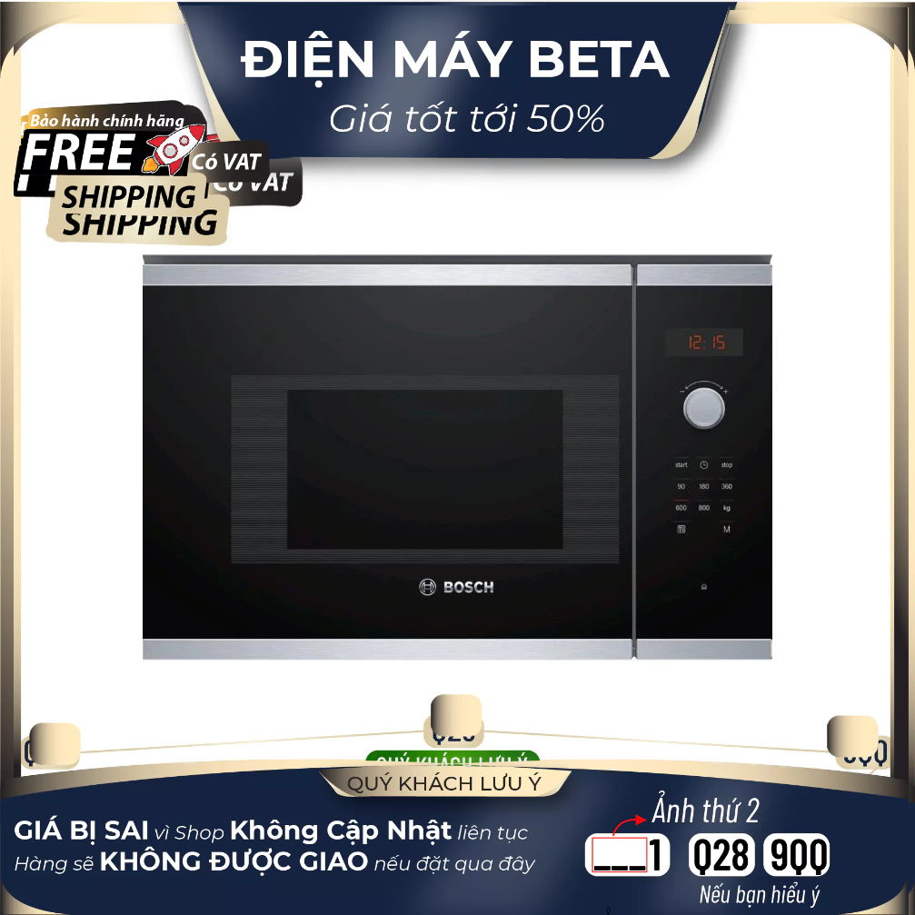 BFL523MS0B Lò vi sóng âm tủ Bosch BFL523MS0B nhập khẩu Trung Quốc