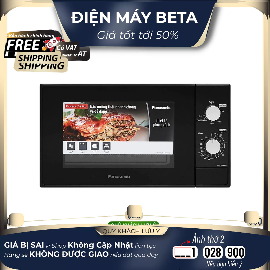 Lò Vi Sóng Tích Hợp Nướng Panasonic NN-GM24JBYUE - Bảo Hành Chính Hãng 12 Tháng  - DMK
