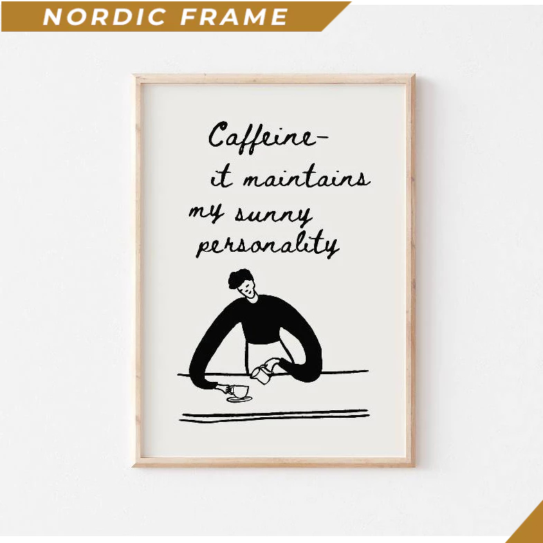 Tranh treo tường, Trendy Coffee Print, Barista Poster, Cute Coffee Art, Caffeine Prints, Coffee Bar 